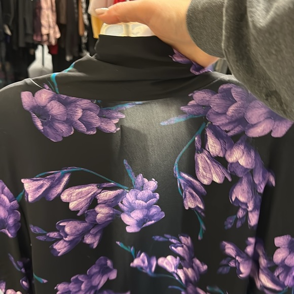 💜Lily by Firmiana Black Purple Top 2X - Picture 3 of 3